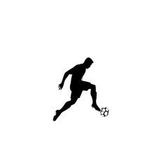 a silhouette of a soccer player kicking a ball ball, kick, man, silhouette, soccer ball, soccer player , Generative art.