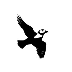 a black and white icon of a duck or goose flying in flight bird, black, duck, flight, fly, goose, icon, silhouette, wing , Generative art.
