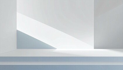 Abstract White and Blue Platform