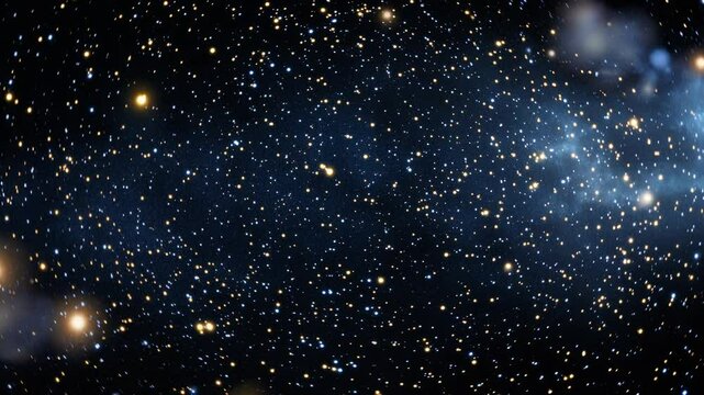 Vast starry sky with scattered stars and cosmic elements  