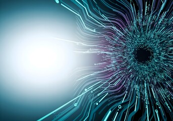 Obraz premium Abstract artificial intelligence finance concept with algorithmic tunnel and real-time data flow visualization