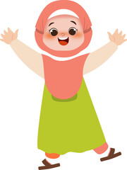 happy smiling girl hijab