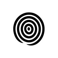 Naklejka premium black and white spiral in a circle - icon, logo, symbol black, circle, design, icon, logo, spiral, symbol 