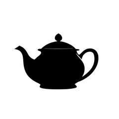 a black silhouette of a teapot on a white background black, icon, silhouette, teapot