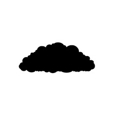 the black silhouette of a cloud on a white background black, cloud, icon, silhouette, style