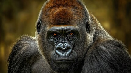 Obraz premium Close-up of a dominant gorilla