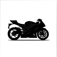Obraz premium a black and white drawing of a motorcycle black, drawing, motorcycle, silhouette 
