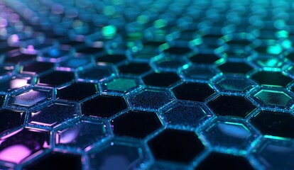 Naklejka premium Hexagonal Pattern with Gradient Illumination