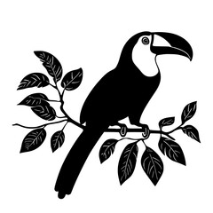 a black and white illustration of a bird sitting on a branch bird, black, branch, illustration, silhouette, sit on, tree, tree branch
