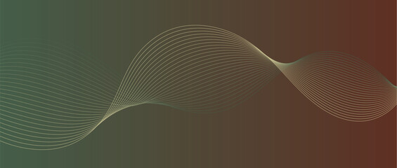 Abstract wave lines in cream-brown gradient on minimalist background. Futuristic and dynamic look, perfect for tech, digital, and modern design projects.