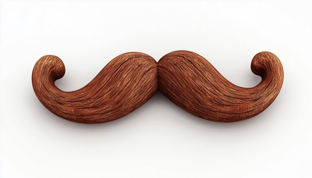 Hand-Drawn Design Of A Mustache Made By Hand With Meticulous Attention To Detail, Capturing A Unique And Creative Style. Classic And Charming.