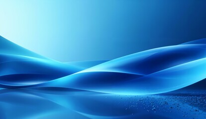 Obraz premium Abstract Blue Waves with Gradient Lighting