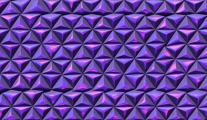 Fototapeta premium Geometric Pattern with Shiny Purple Triangles