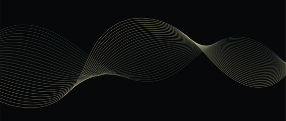 Abstract wave lines in cream-brown gradient on minimalist background. Futuristic and dynamic look, perfect for tech, digital, and modern design projects.