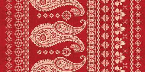 Motifs Ikat floral paisley embroidery floral. ikat ethnic Saree Sarong oriental pattern traditional.Ikat embroidery style abstract embroidery design for texture,fabric,clothing,wrapping,decoration