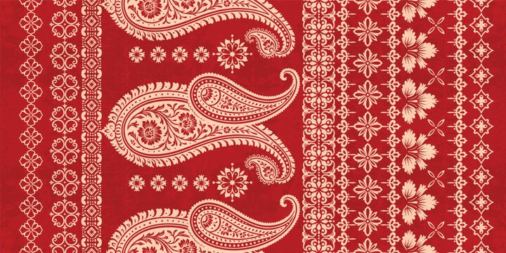 Motifs Ikat floral paisley embroidery floral. ikat ethnic Saree Sarong oriental pattern traditional.Ikat embroidery style abstract embroidery design for texture,fabric,clothing,wrapping,decoration