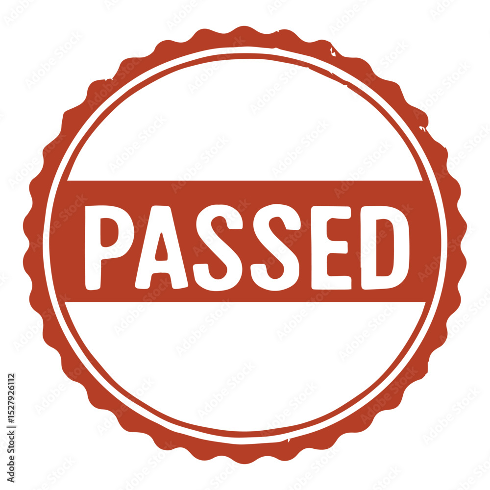 Fototapete seal passed icon stamp frame vector on white background vector seal on white background