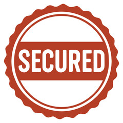 Obraz premium seal secured icon stamp frame vector on white background Vector seal on white background