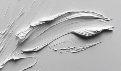 Abstract paint strokes in shades of white