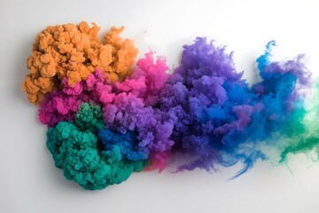 A Stunning Display of Vibrant Color in Abstract Ink Clouds