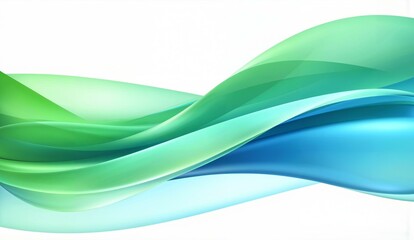 Fototapeta premium Abstract Flowing Waves in Green and Blue