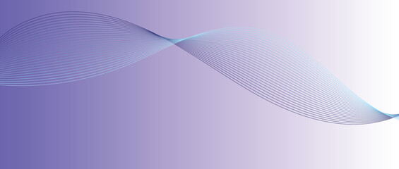 Abstract wave lines in blue gradient on minimalist background. Futuristic and dynamic look, perfect for tech, digital, and modern design projects.