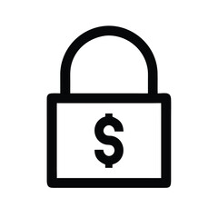 Lock shield icon with blue and beige colors representing security and protection in a reliable design 