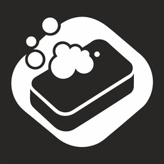Soap bar  icon. silhouette vector icon