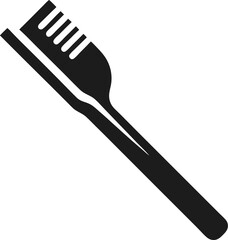 Toothbrush icon. silhouette vector icon