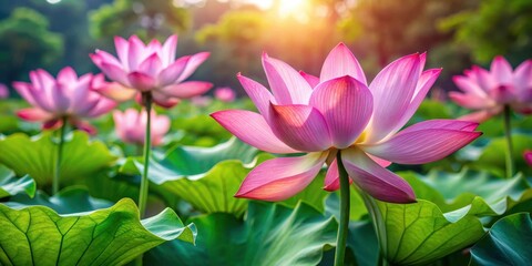 Obraz premium Details of Pink Lotus Blooming
