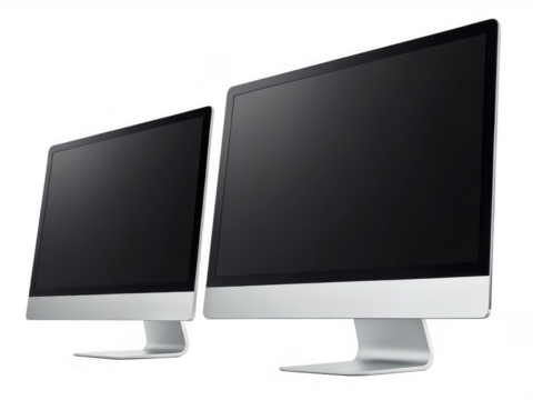 Dual monitor png computer monitors png dual screen setup png work desk monitor png double screen png monitor setup png display monitors png transparent background image