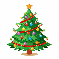 Christmas tree with lights