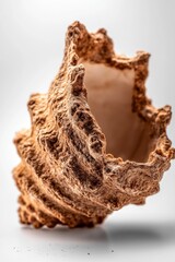 Close-up of a large, intricately textured seashell.