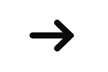 Right pointing arrow vector graphic sign isolated on white background illustration