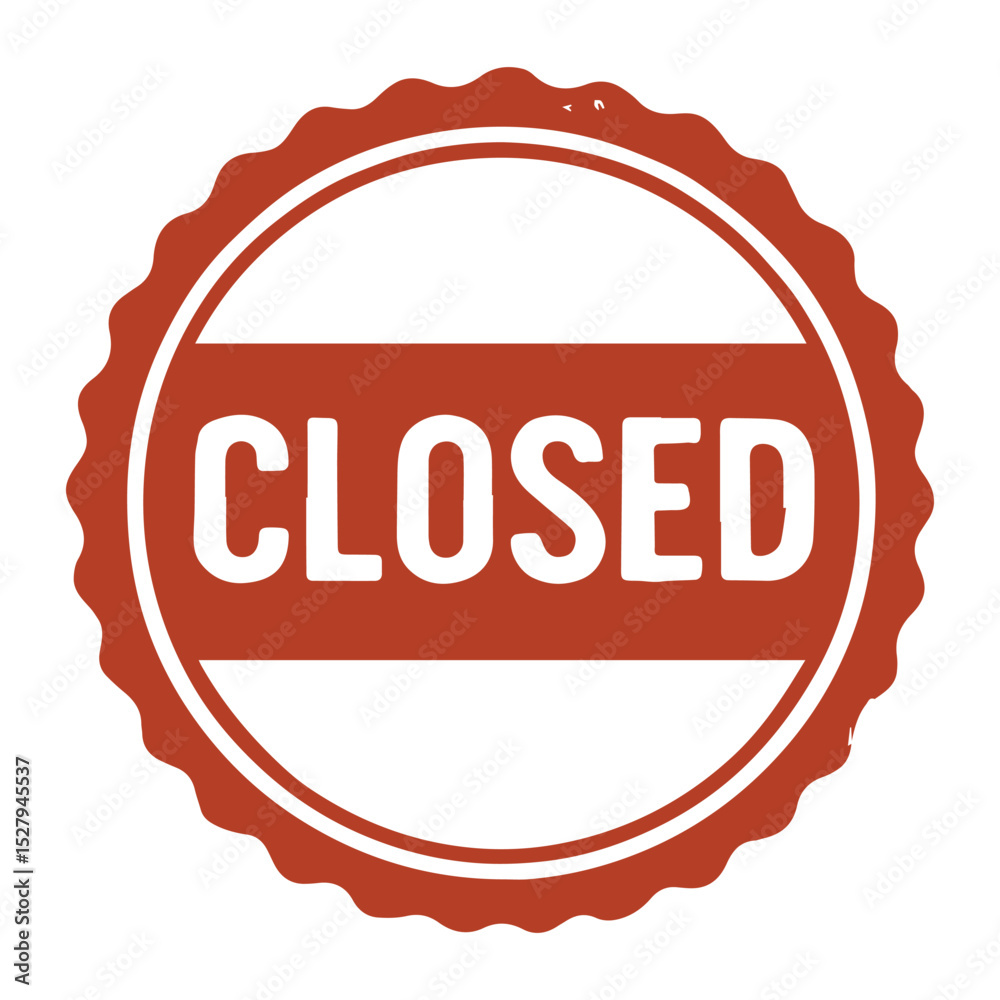 Fototapete seal closed icon stamp frame vector on white background vector seal on white background