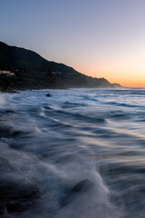 Beautiful dawn view at the coastline of Wombarra Beach.