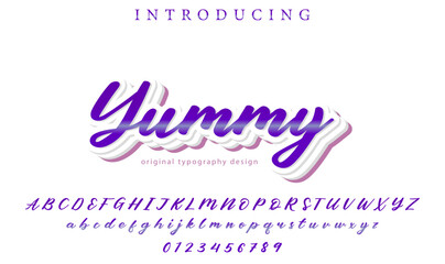 Yummy Font – Stylish Script Typeface with Bold Modern Brush Lettering
