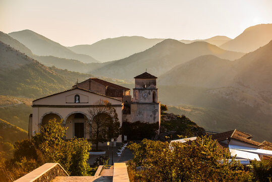 Catholic Mountaintop Church in Maratea, Italy