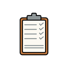 Checklist Clipboard Icon Vector Illustration