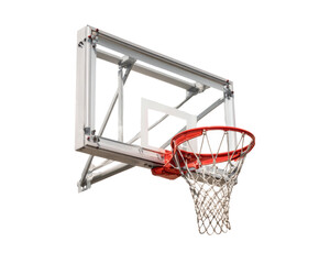 Basketball hoop setup for outdoor sports activities at home on a transparent background, cut out
