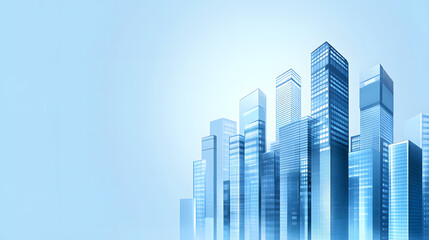 Naklejka premium Commercial Property Business Office Buildings and Investment Icons reflects the dynamic world of real estate investment and urban development. Featuring sleek office towers, graphs,and finance symbols