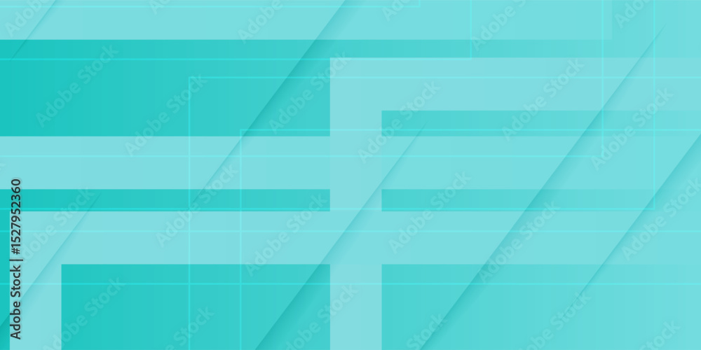 Poster bright colorful abstract geometric background with green turquoise gradient color combination. simpl