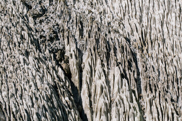 Salt mountain and formations, Praid, Romania. 