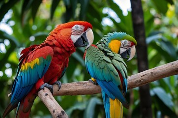 Obraz premium Parrot Species: Macaw Group 