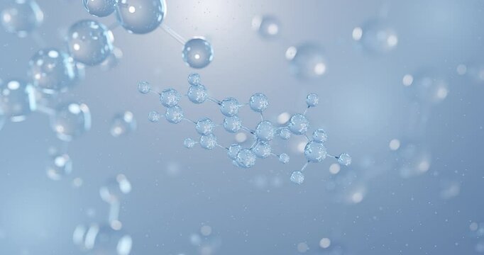 Carbaryl rotating 3D model of insecticide, seamless looped video
