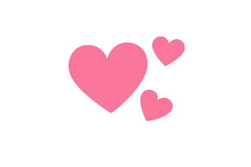 Cartoon pink hearts floating as valentine's day or love related vector icon image isolated