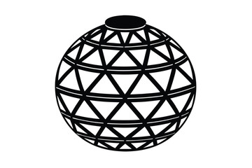 vector silhouette of a shekere.eps