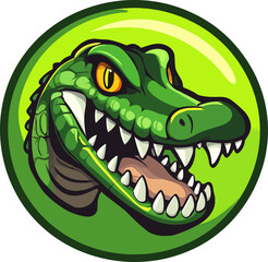 Obraz premium cartoon crocodile head