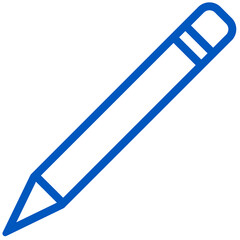 blue outline pencil icon