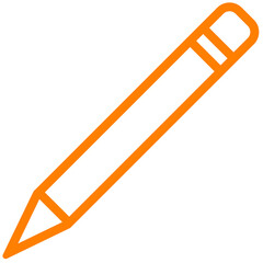 orange outline pencil icon